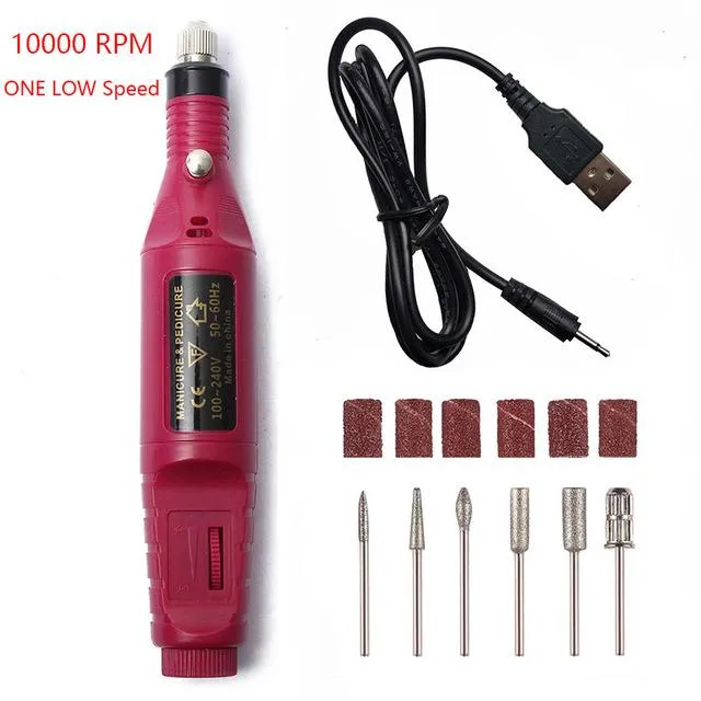 Portable Electric Nail File Drill Machine Kit