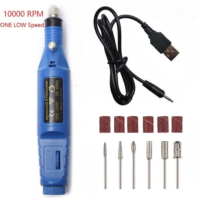 Portable Electric Nail File Drill Machine Kit