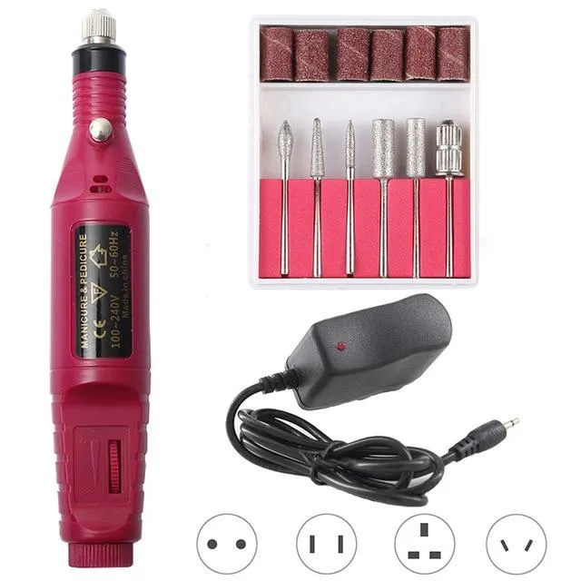 Portable Electric Nail File Drill Machine Kit
