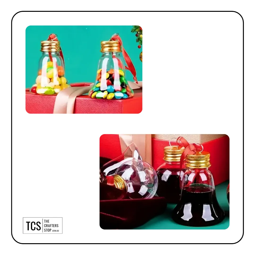 "Booze Baubles" Christmas Bell Fillable Hanging Baubles