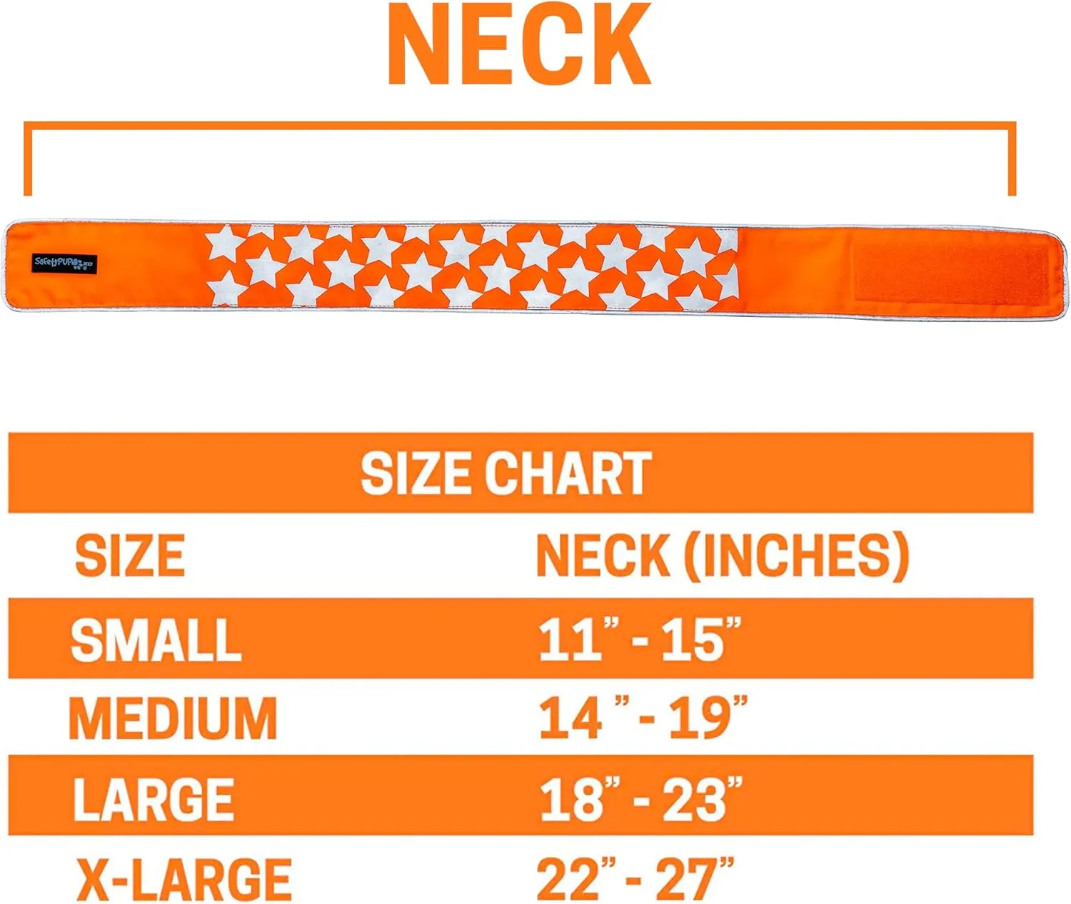 Reflective Dog Collar. Fluorescent, Blaze Orange with Adjustable Fastener for Small, Medium & Large Pets. High Visibility Dog Products to Safeguard Your PUP from Motorists & Hunters.