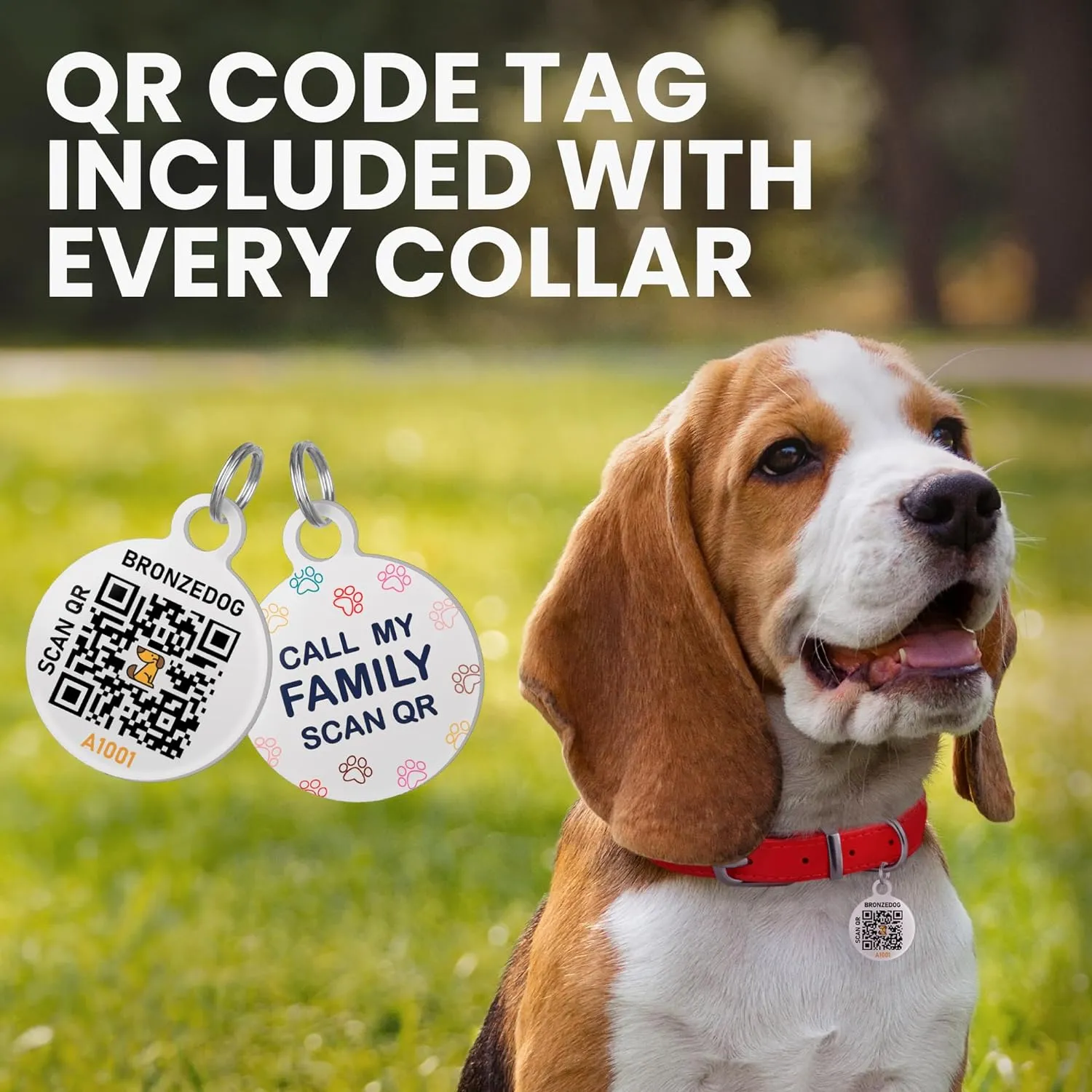 Rolled Leather Dog Collar Soft Round Collars, ID Tag for Small Medium Large Dogs (7-10 inch, Brown)