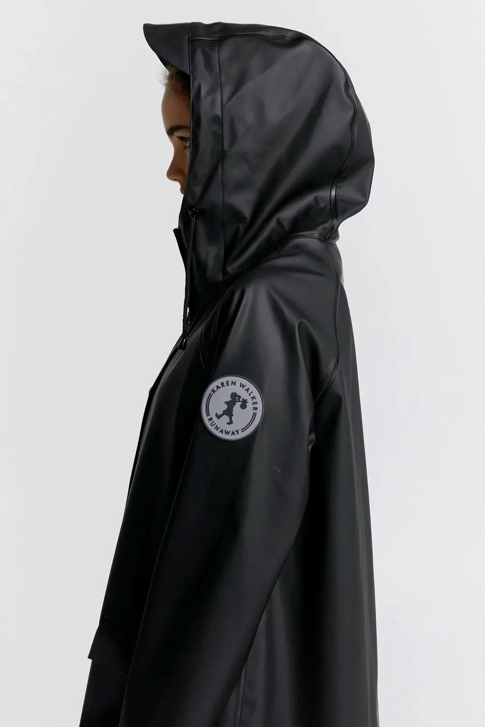 Runaway Long Raincoat | Black