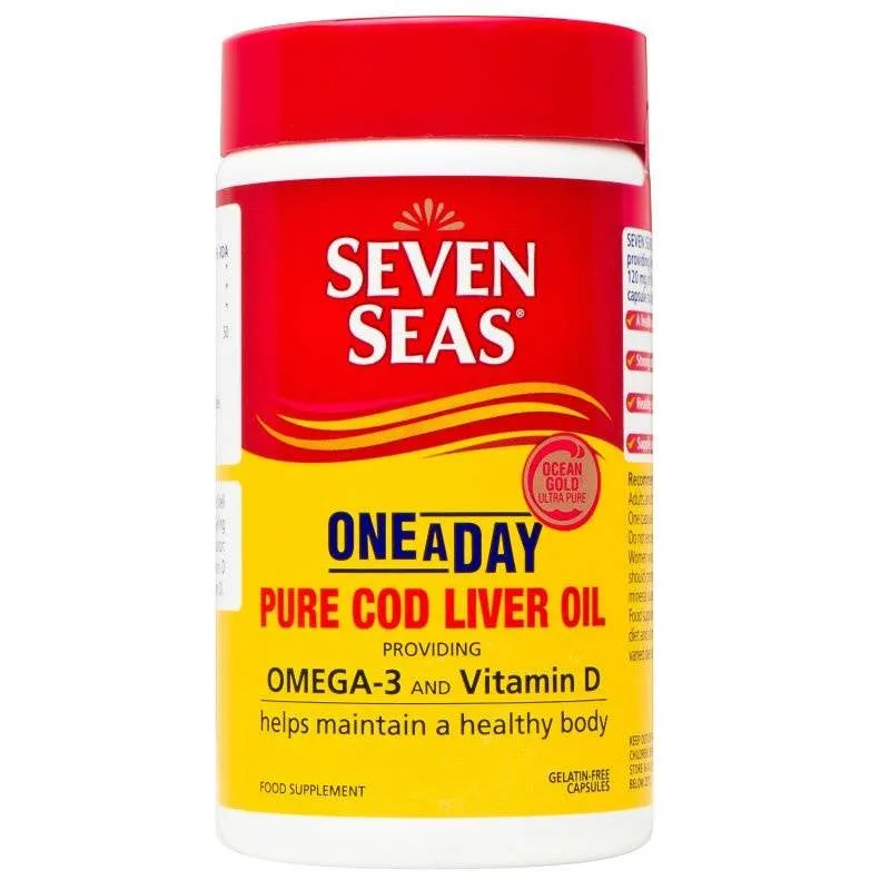 Seven Seas One A Day Pure Cod Liver Oil Capsules (120 Capsules)