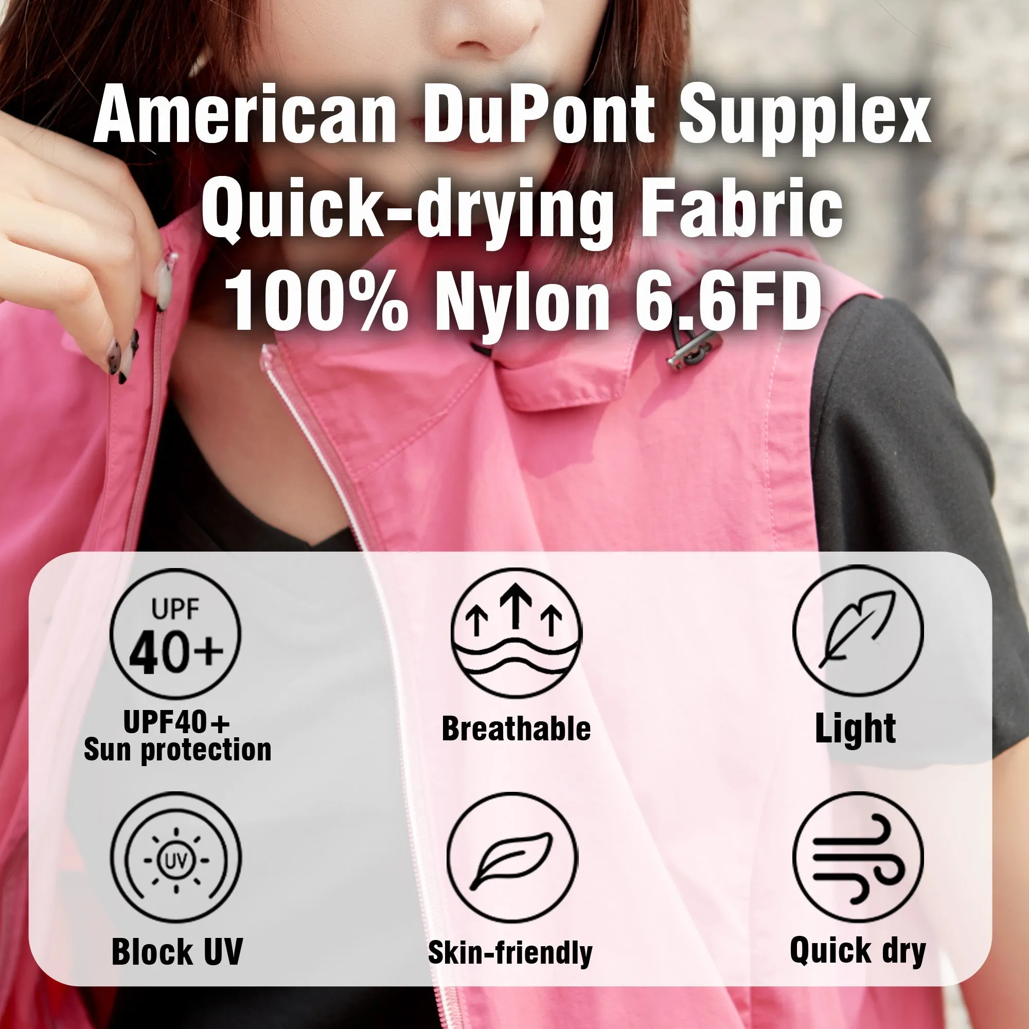 Sidiou Group Anniou Casual Sport UPF40  UV Protection Jacket Vest Breathable Quick Dry Hooded Vest Sleeveles Outdoor Cycling Running Waistcoats