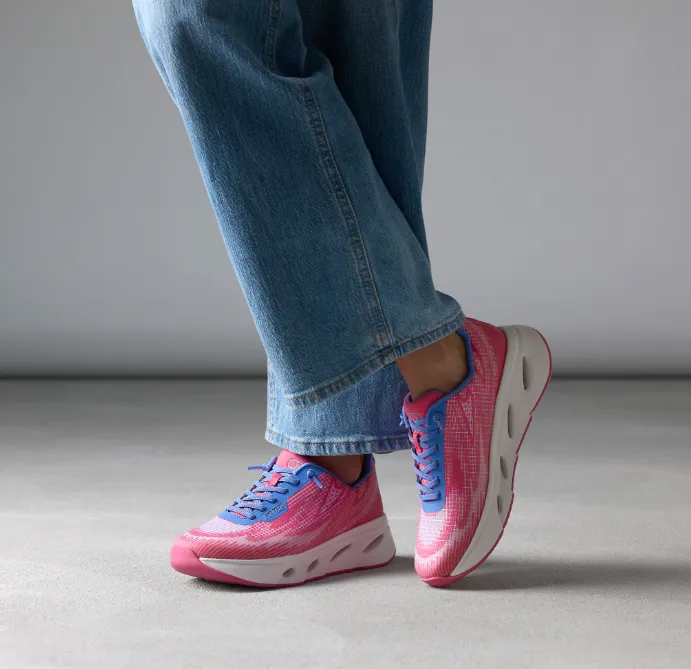 TENHAAG Pink Blue Slip on Trainer