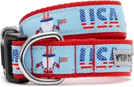 The Worthy Dog Uncle Sam Gnome Collar Durable & Stylish Adjustable Collars for Big & Small Dogs Extra Large