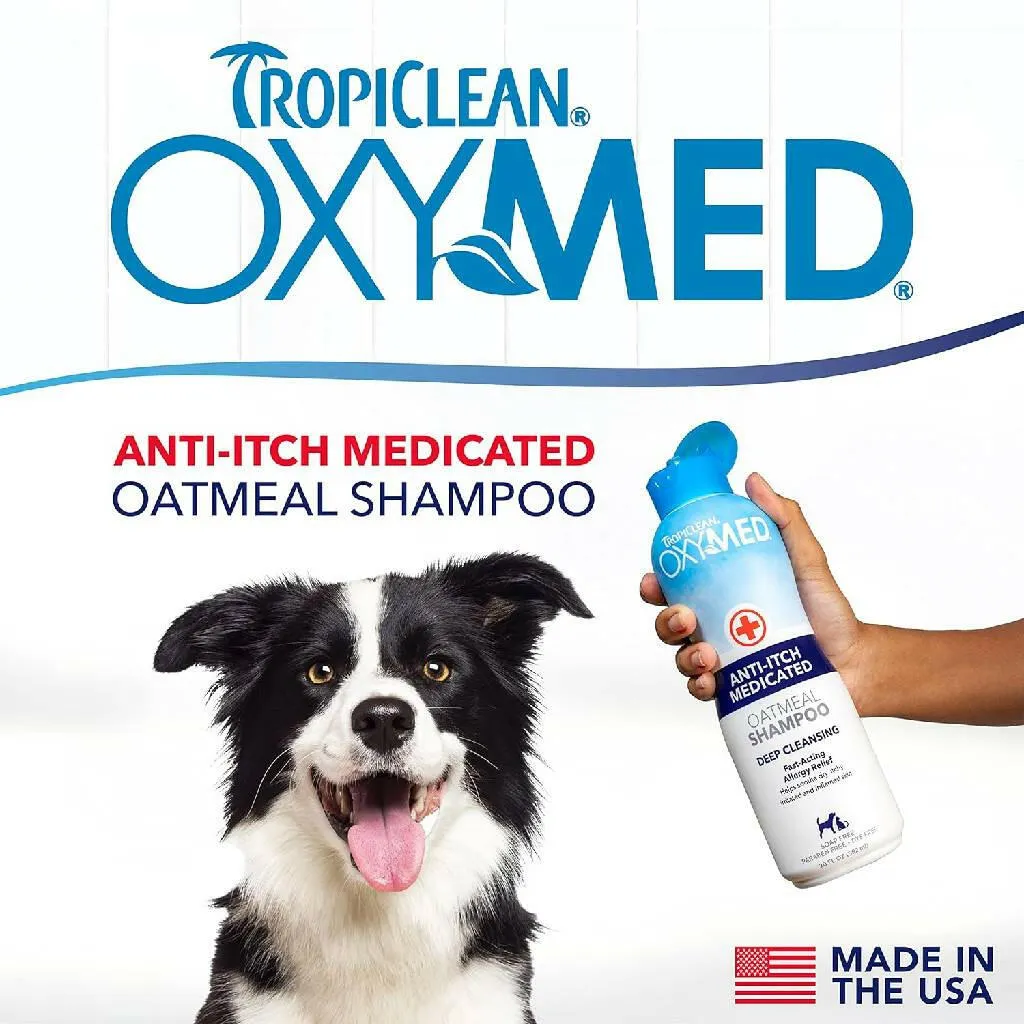 Tropiclean Oxy-Med Medicated Anti-Itch Oatmeal Deep Cleansing Shampoo (20 oz)