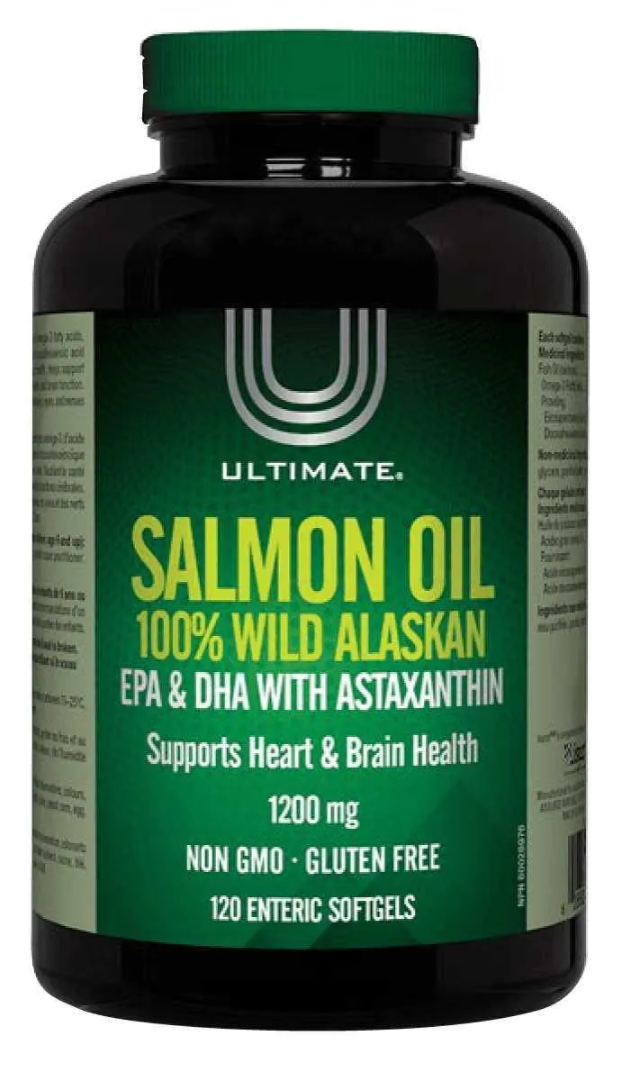 Ultimate Salmon Oil with 100% Wild Alaskan 1200mg 120s