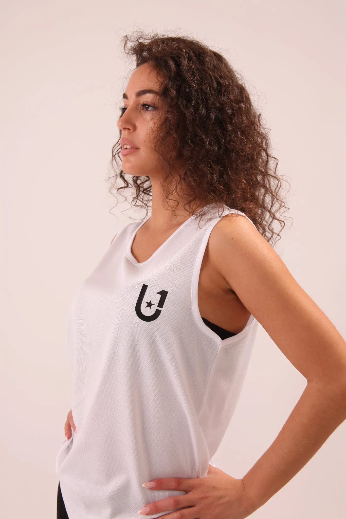 UNIFY White Performance Vest Top Women - Athletic White Ladies Vest Tops