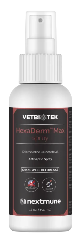 VetBiotek HexaDerm Max Antiseptic Spray For Dogs & Cats (12 oz)