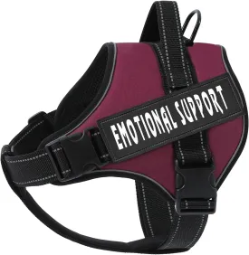 voopet Emotional Support Dog Harness, Professional Service Dog Vest Harness for Small Medium Large Dogs, Reflective Breathable and Adjustable No Pull/Choke ESA Essential Harness