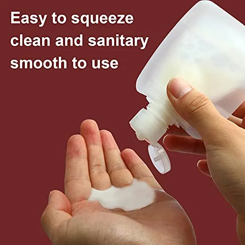 YASUOA 12 Pieces Travel Size Refillable Empty Squeeze Pouch, TSA Approved Stand Up Pouch for Toiletry, Lotion Shampoo Shower Gel Squeezable Bags, Leakproof Cosmetic Containers (30ml/50ml/100ml)